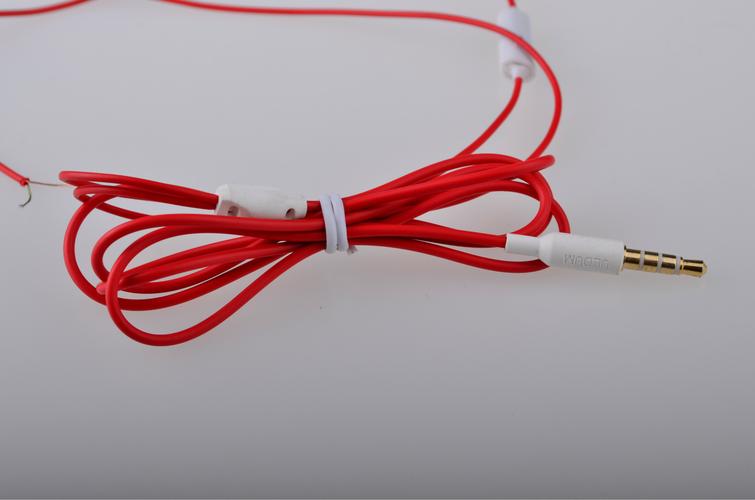 厂家现货直销带麦圆线红色半成品耳机线材 tpe耐拉柔软2.0耳机线